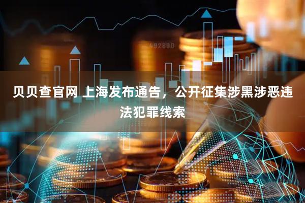 贝贝查官网 上海发布通告，公开征集涉黑涉恶违法犯罪线索